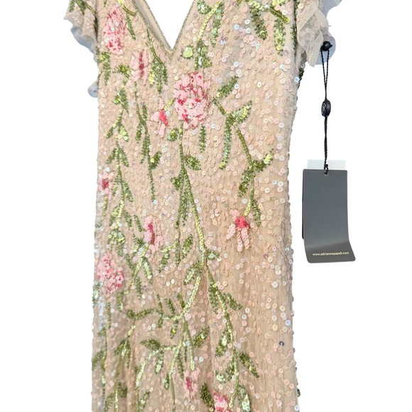 adrianna papell dress beige Adrianna Papell